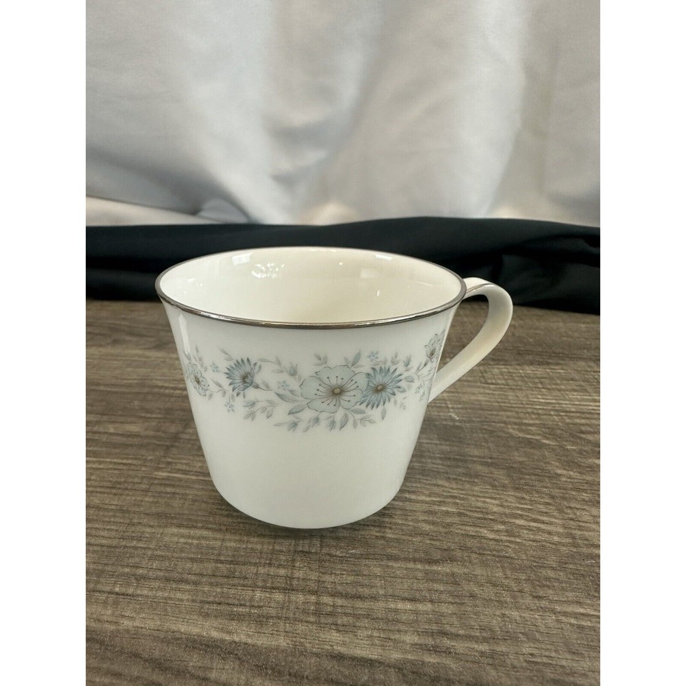 Noritake Porcelain China 6716 INVERNESS Platinum Vintage Japan Blue White Cup